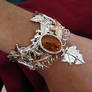 Amber Ivy Leaves Bracelet Cuff