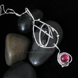 Ruby and Onyx Pendant