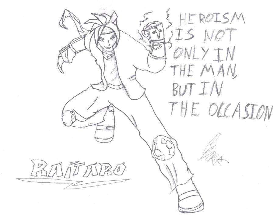 Raitaro hero pose