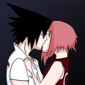 sasusaku kiss dark blue bg