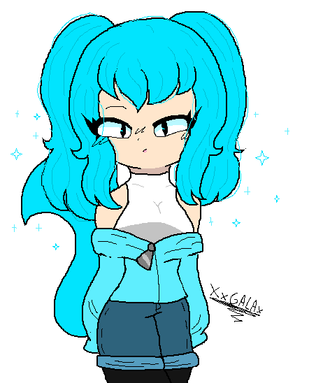 Human-fied Cyan but Redesigned by Xxgalax on DeviantArt