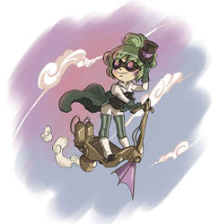 Flying Steampunk Girl