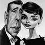 Humphrey Bogart and Audrey Hepburn