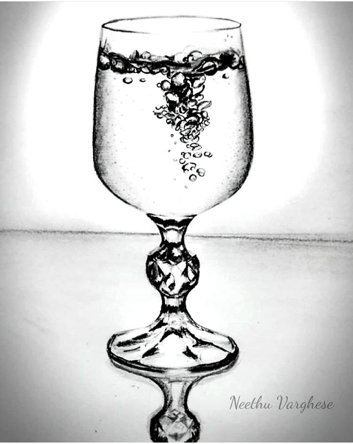 Glass Realistic Drawing by ladyvibgyor on DeviantArt