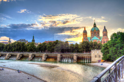 Munich River Landscape HDR