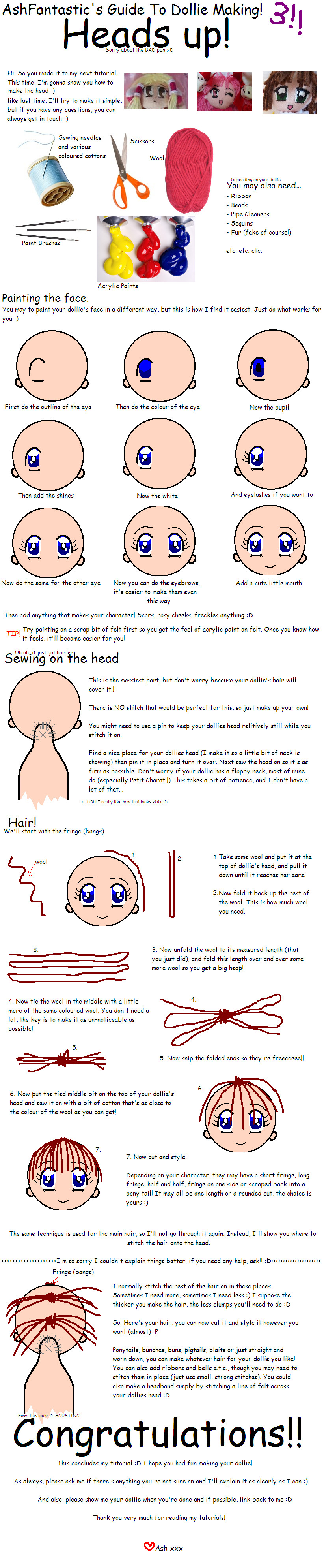 Ash's Dollie Head Tutorial