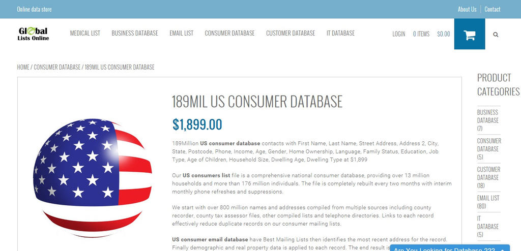 Us Consumer Database by globallistsonline on DeviantArt