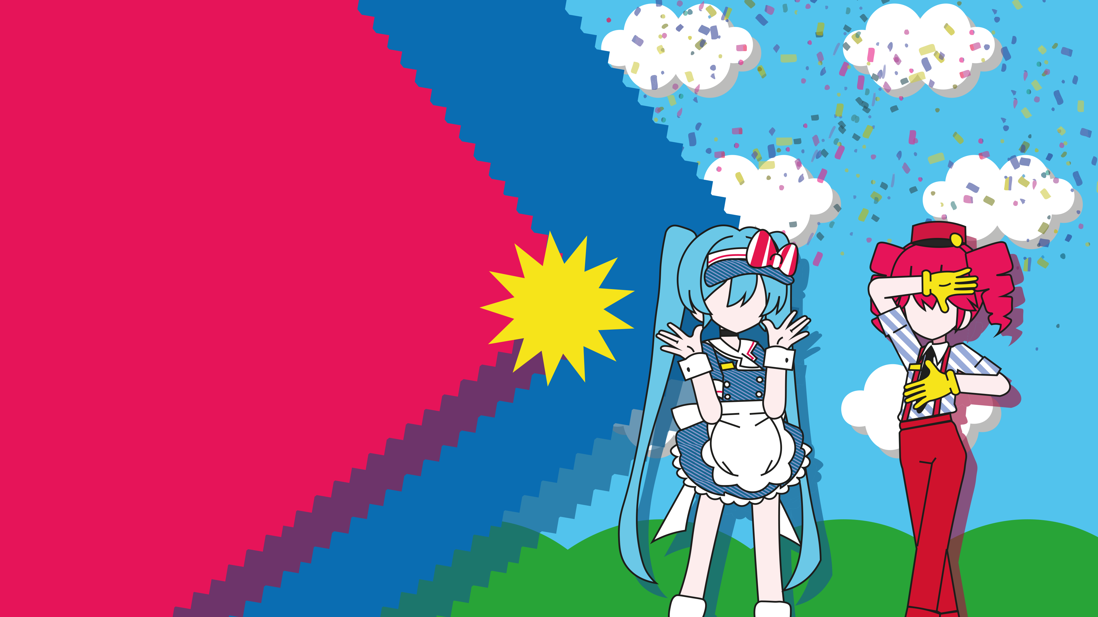 Mesmerizer Wallpaper (Hatsune Miku / Teto Kasane) by ABRAIDA on DeviantArt