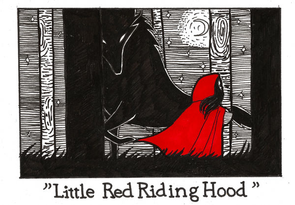 Inktober day 23 - Little Red Riding Hood