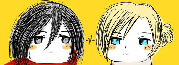 Mikasa and Annie