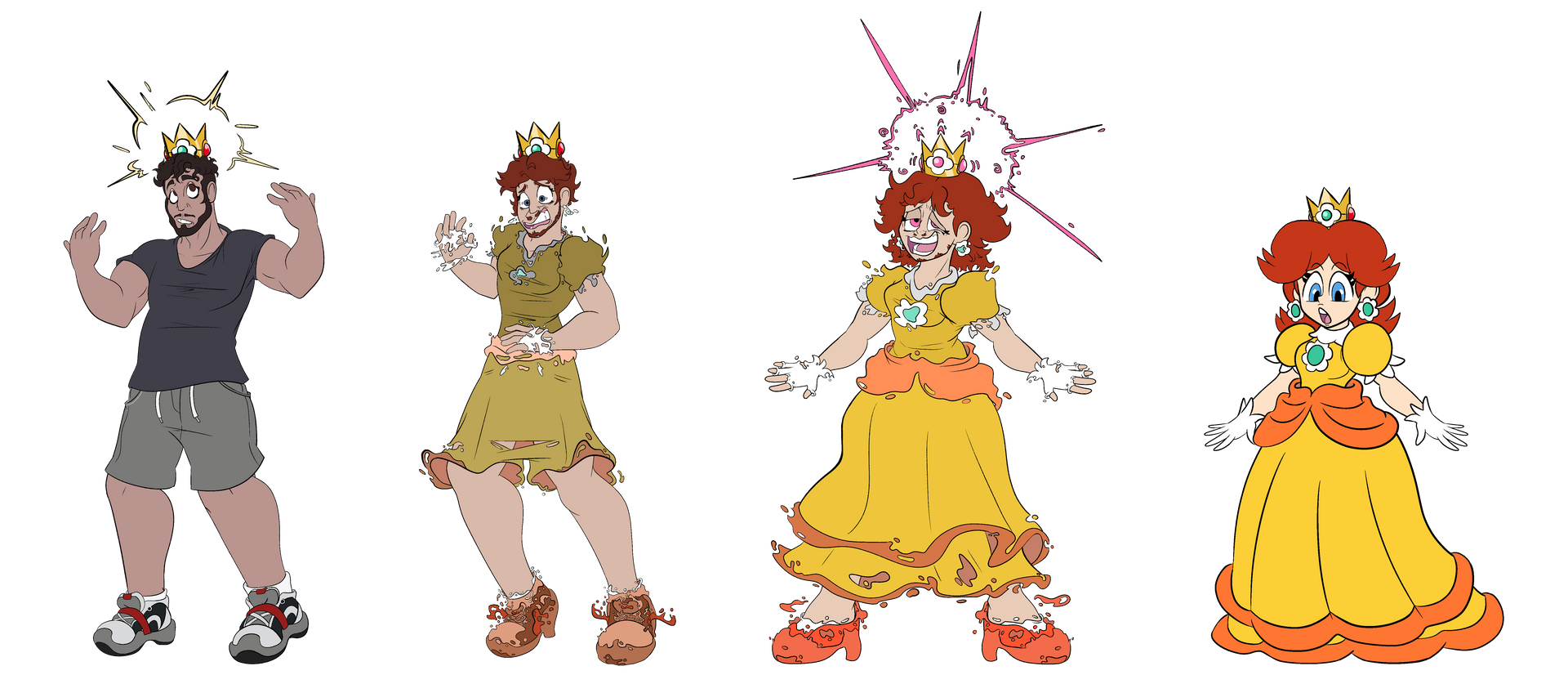 Transfixed Daisy TG TF/MT: Princess Daisy by TransforUart on DeviantArt