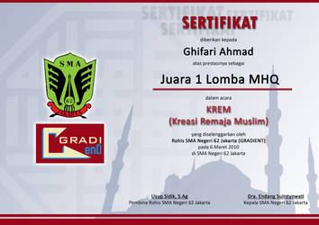 Sertifikat Lomba Gradient