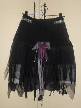 Gothic style upcycled skirt [back]