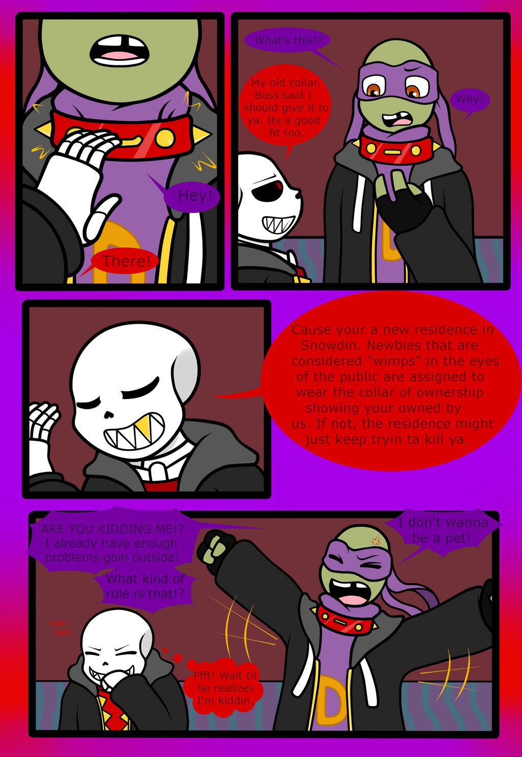 Collar Rules Tmnt X Underfell Crossover By Xthe Purple Glitchx On Deviantart