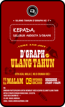 Invitation Card Birthday Party D'Graph 7th