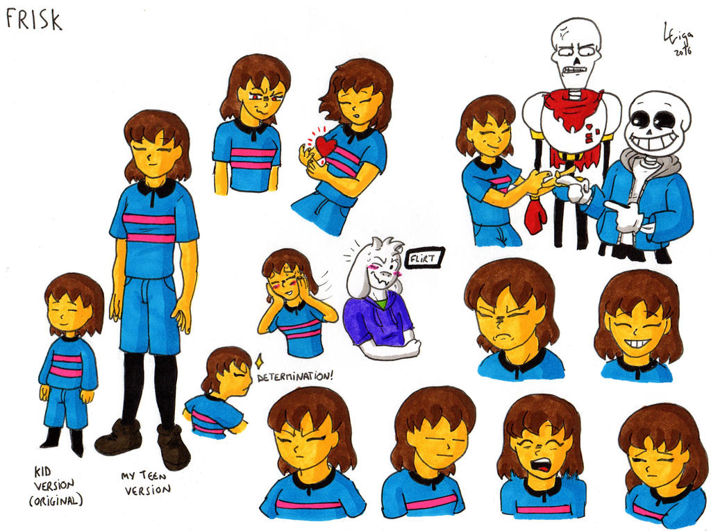 Frisk Reference Drawing Frisk character doodles by Gigagoku30 on DeviantArt