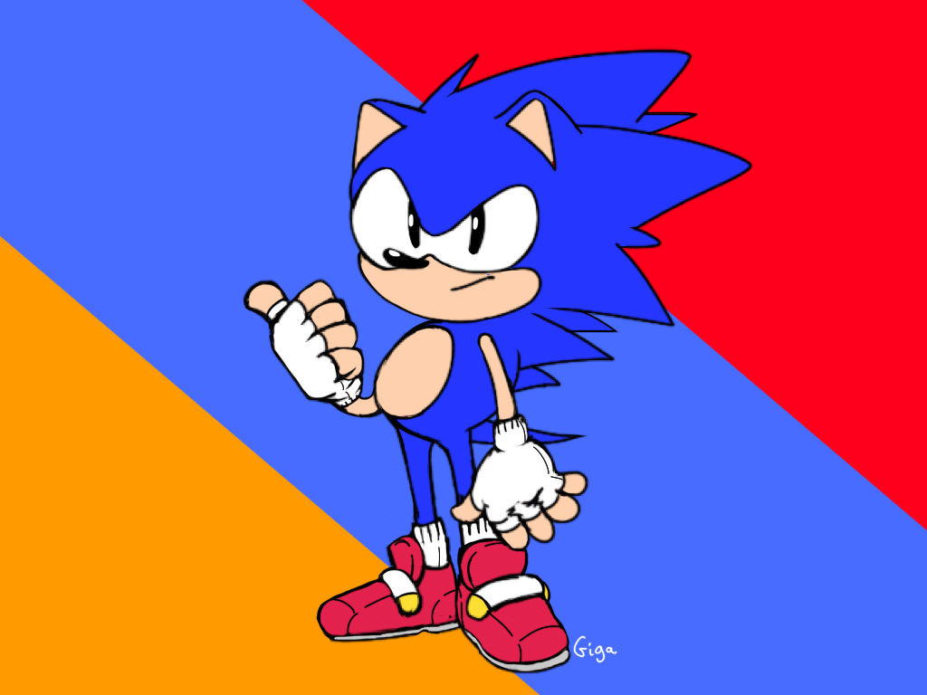 Classic Sonic by ZangyDango on Newgrounds
