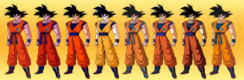 Goku colors comparisons #1
