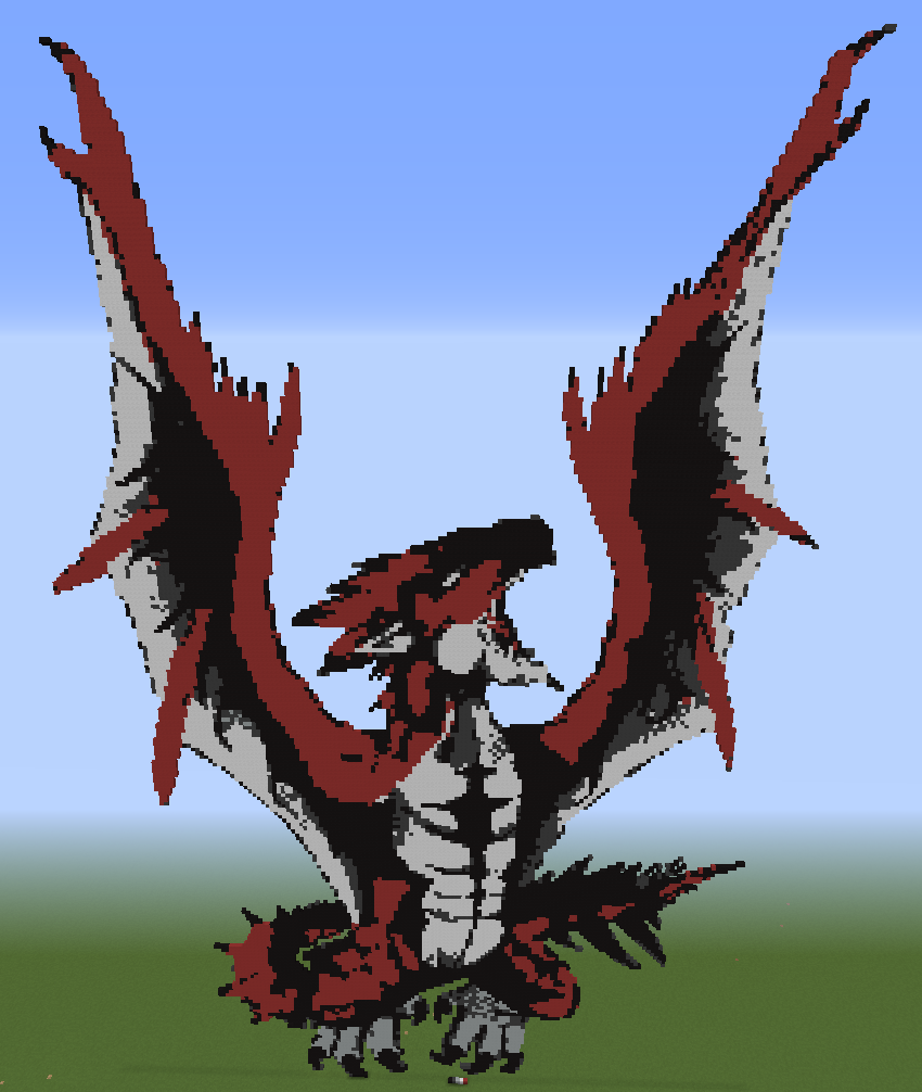 Minecraft Rathalos Pixel Art by Takiblurb on DeviantArt
