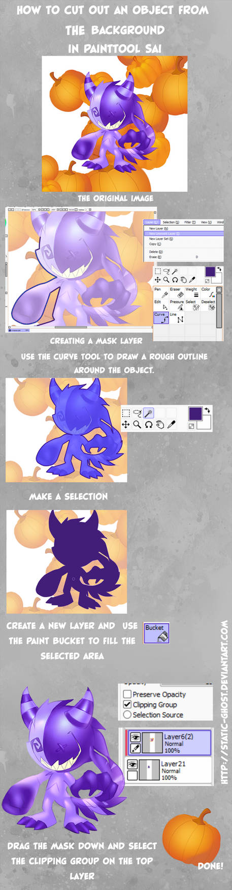 Useful tips: how to remove background in SAI by Static-ghost on DeviantArt
