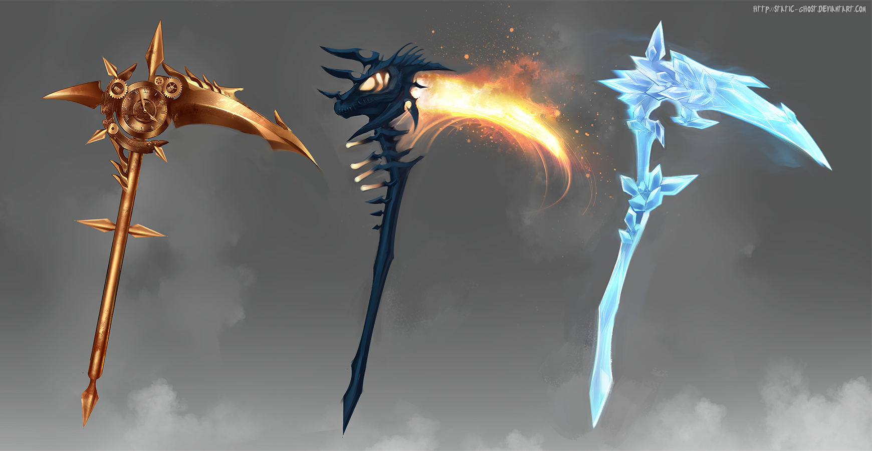 Fantasy scythe by Staticghost on DeviantArt