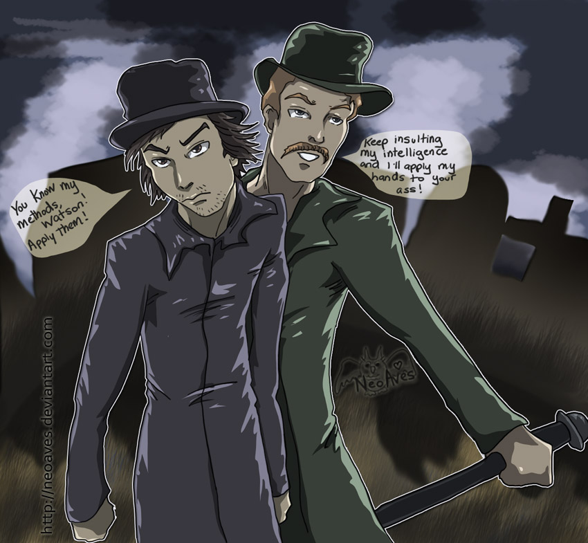 Holmes and Watson skulking