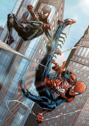 Insomniac's Spider-Men Colored by SLdraws88