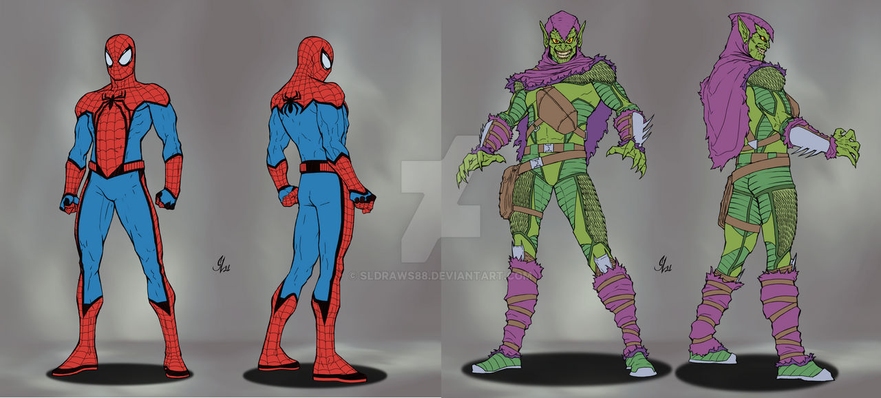 My Design for Spider-Man and Green Goblin. by SLdraws88 on DeviantArt