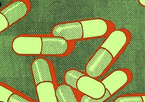 Pop Art Pills Green and Red