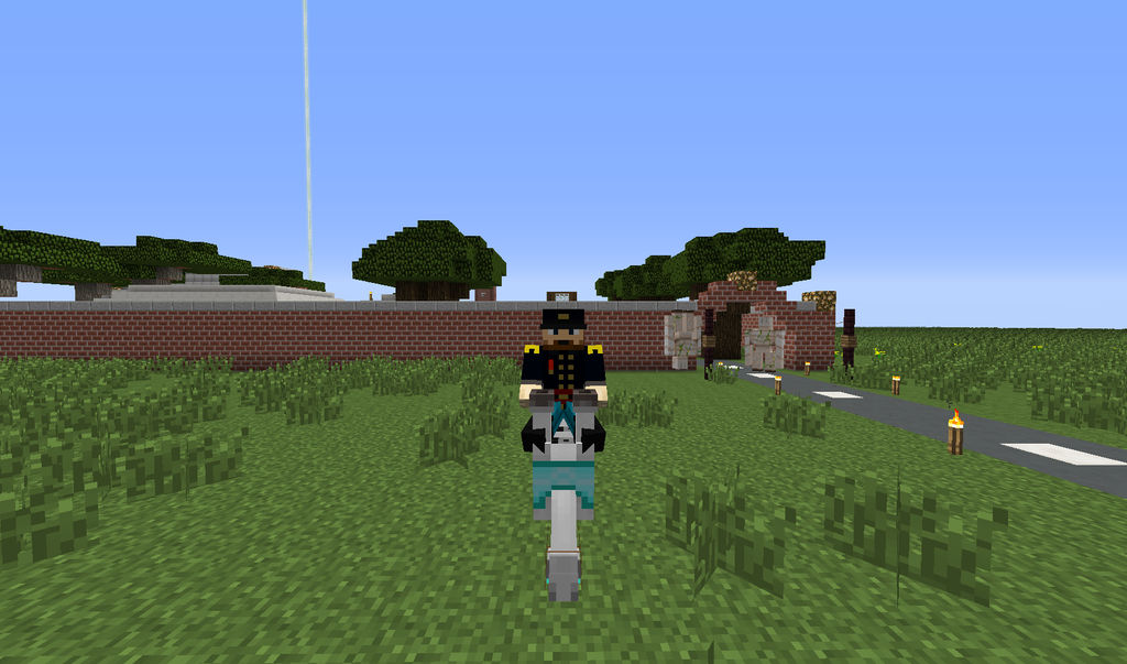 Riding a horse in Minecraft by GrandDukeofSomething on DeviantArt