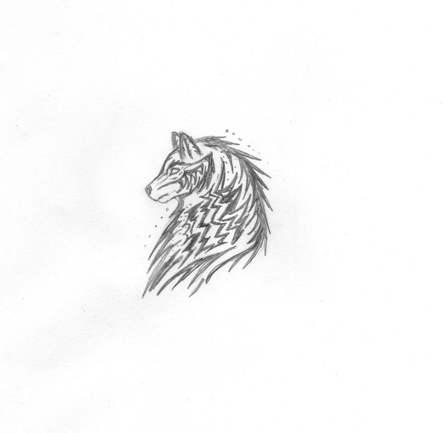 tribal wolf head