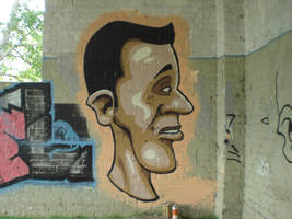 side-face on the wall