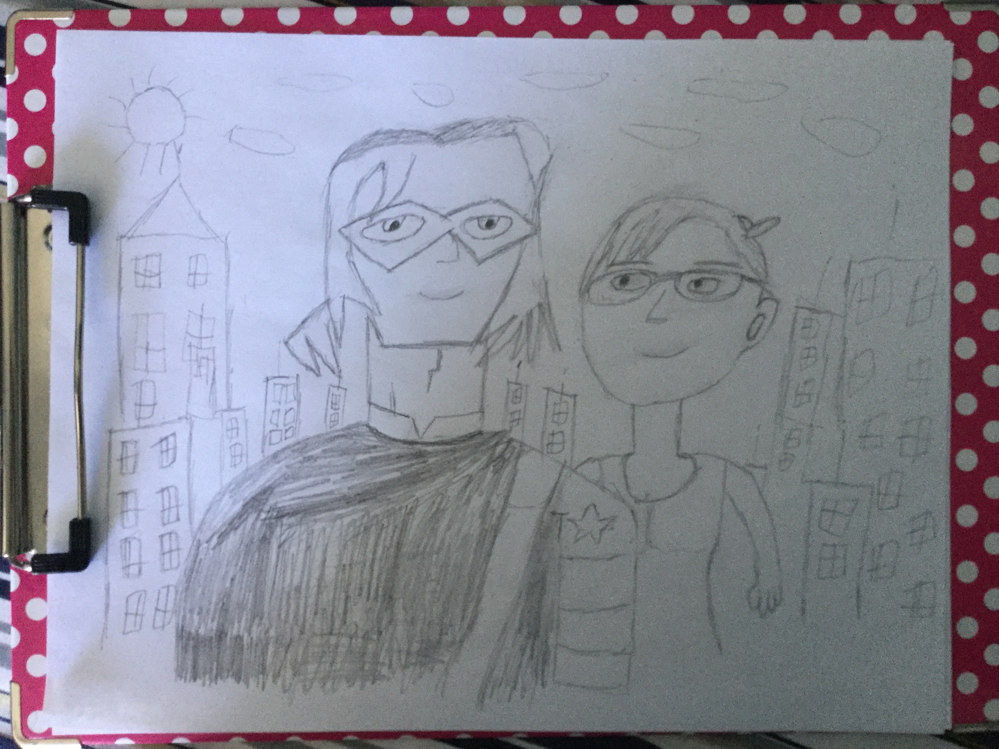 Giant Winter Soldier and Oracle in the big city