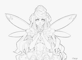 Trickstar Holly Angel - Lineart