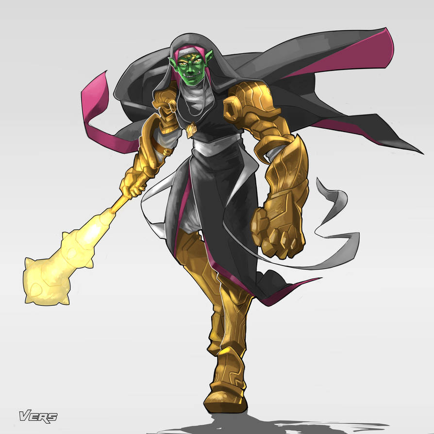 Omar the Orc Nun COMMISSION by DevastonD on DeviantArt