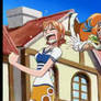 Buggy chases Nami!!