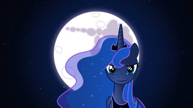 Princess Luna and the Moon (Wallpaper) 1920x1080