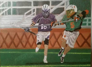 Lacrosse Painting Triadic Harmony Colors