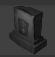 Gravestone 3D Hand Painted