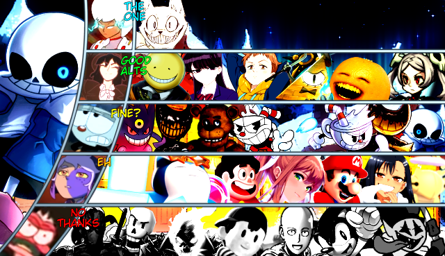 Undertale Sans Tier List by KookasaurusRex on DeviantArt