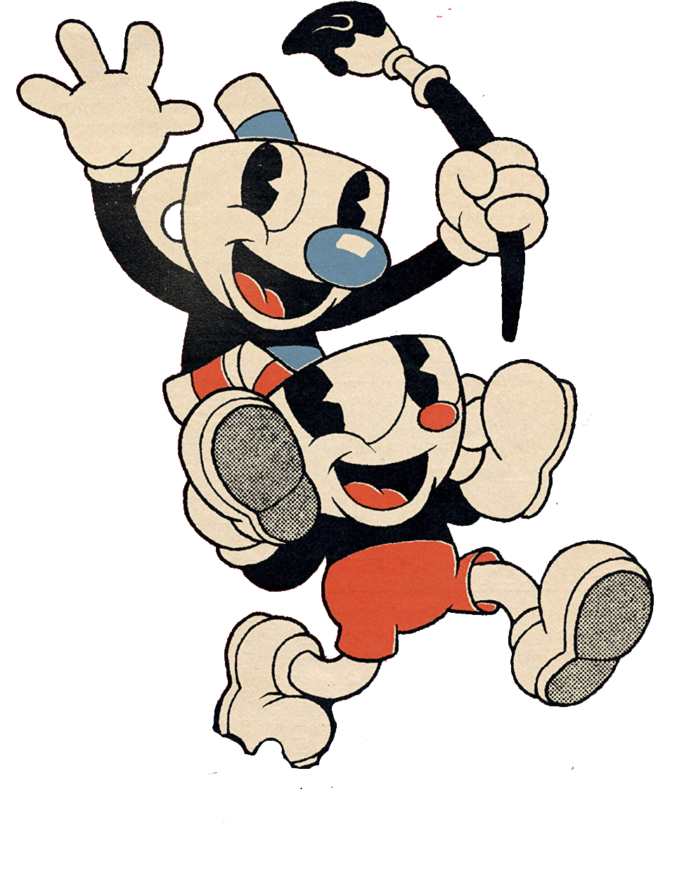 Cuphead and Mugman render by MonkeyBoi9005 on DeviantArt