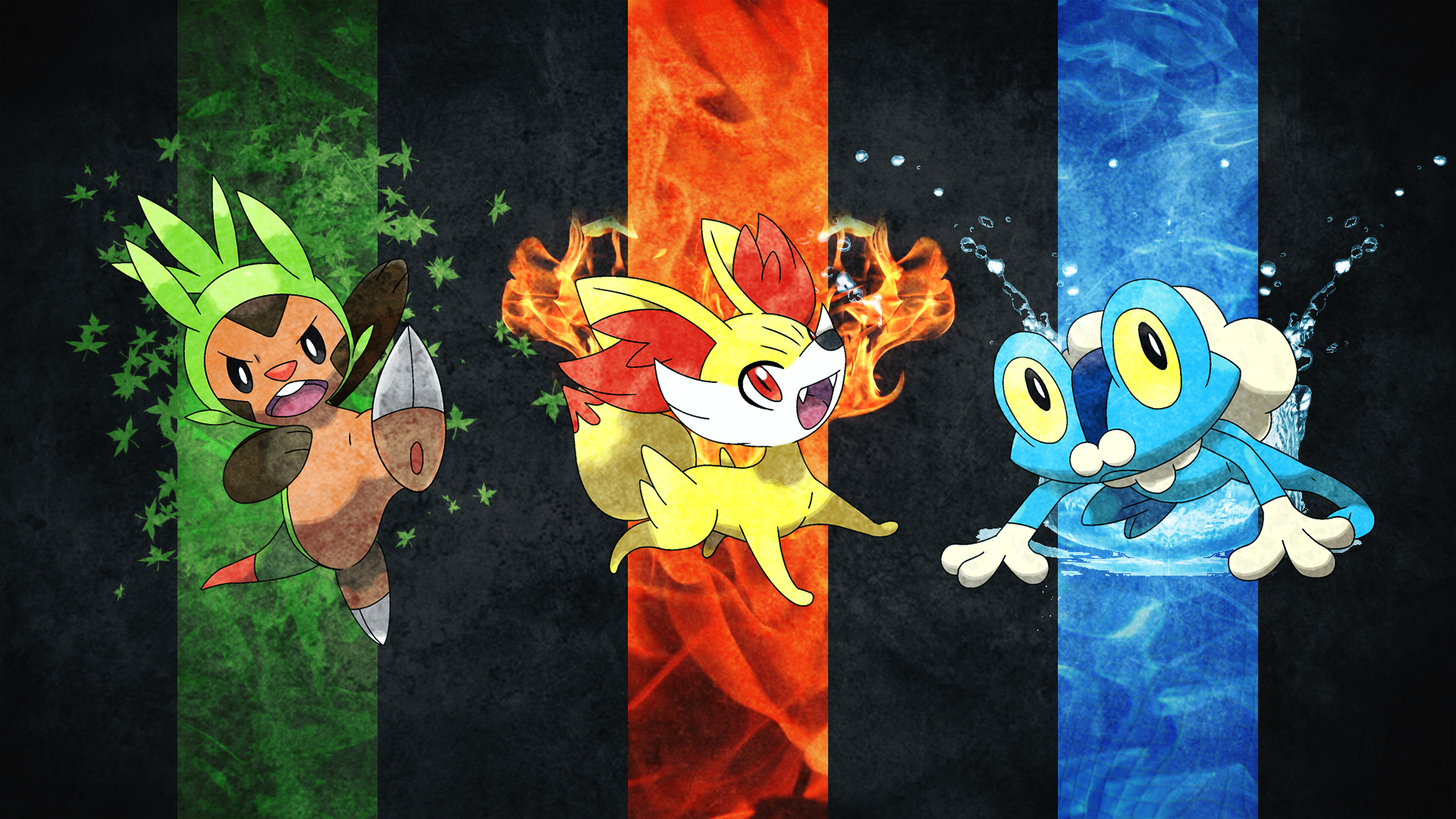 Wallpapers #1: Pokemon XY Starters by Jonouchi-PKMN on DeviantArt