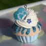 Blue Cupcake Charm