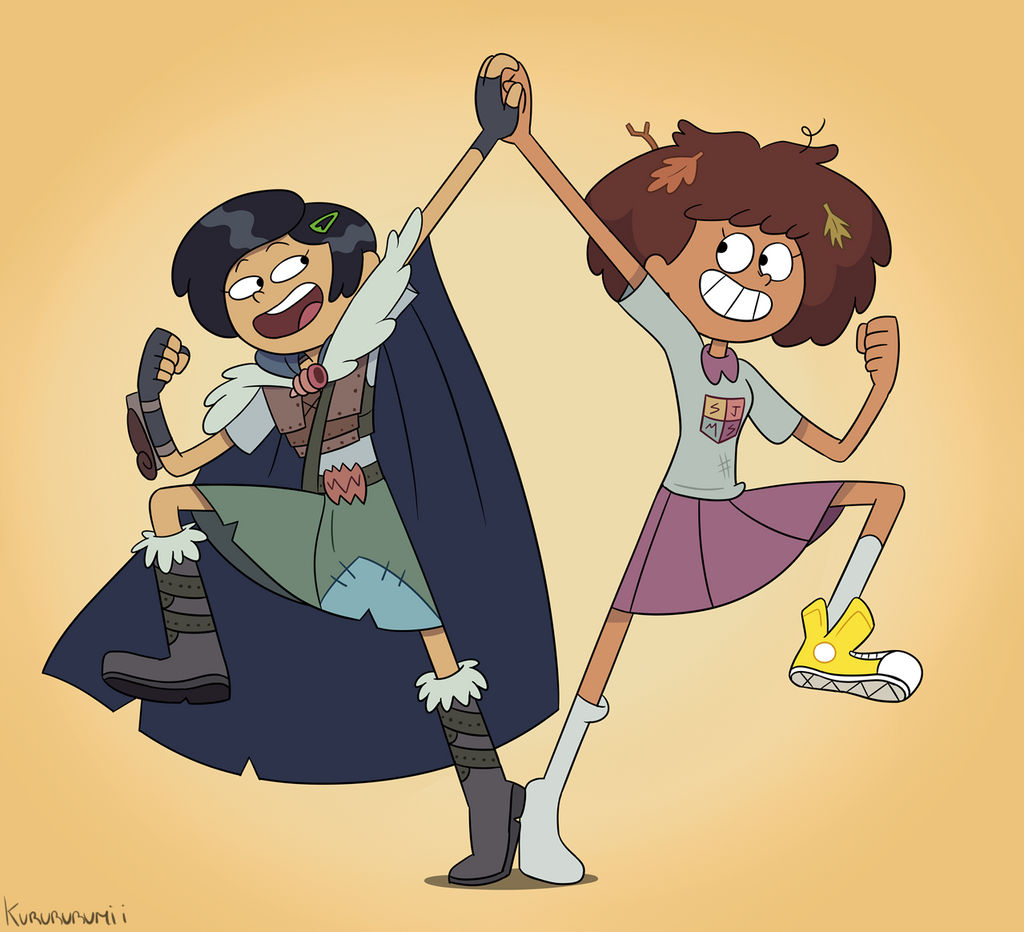Amphibia Anne and Marcy by Kurururumii on DeviantArt