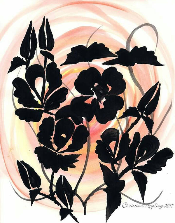 Twisted roses silhouettes by cappling on DeviantArt