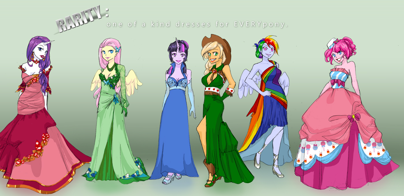 MLP: College AU Gala Dresses