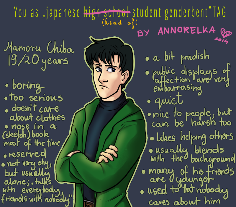 Japanese genderbent student TAG :trollface: