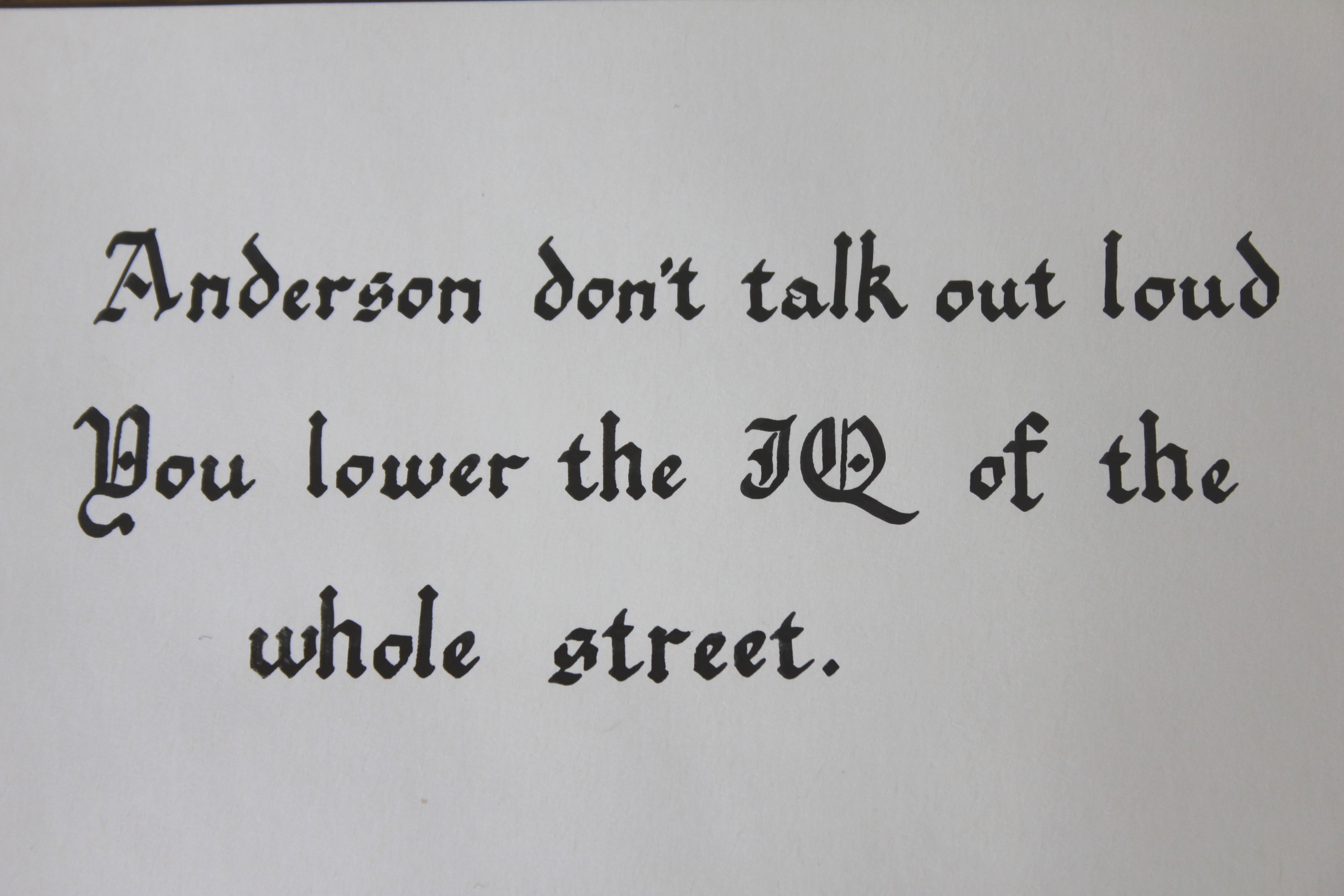 Anderson Don T Talk Out Loud By Yukihime29 On Deviantart
