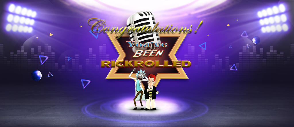 Congrats You Got Rick Rolled Meme | Sticker