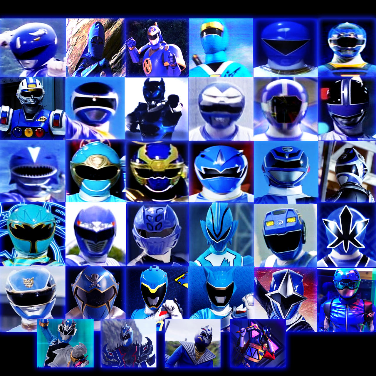 All Blue Power Rangers Together Power Rangers Cosmic Fury Blue Ranger